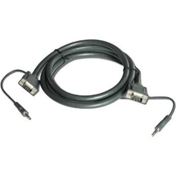 Kramer Electronics 92-2202010 15-Pin M to 15-Pin M Plus 3.5 mm Stereo Cable - 10 ft.