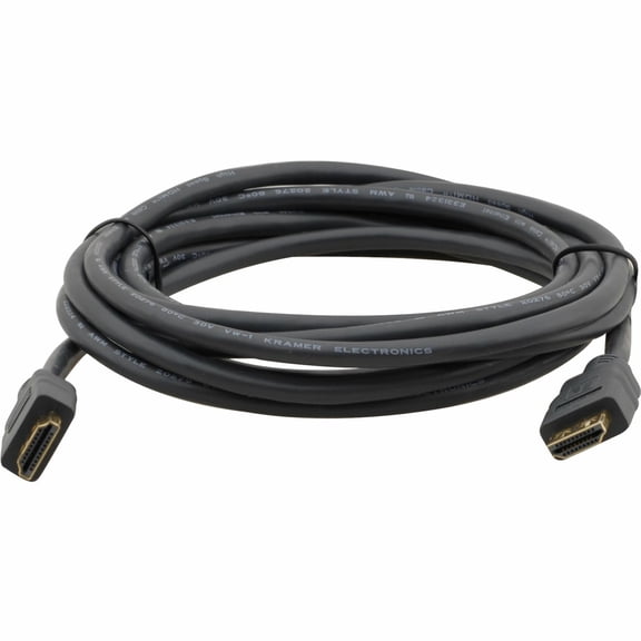 Kramer Electronics 97-0131001 HDMI M to HDMI M Ethernet Cable with Pull Resistant Connectors - 1 ft.