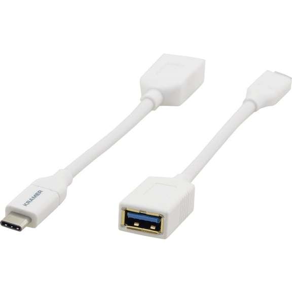 Kramer Electronics ADC-USB31/CAE USB 3.1 Type-C (M) to USB Type-A (F) Adapter Cable, White
