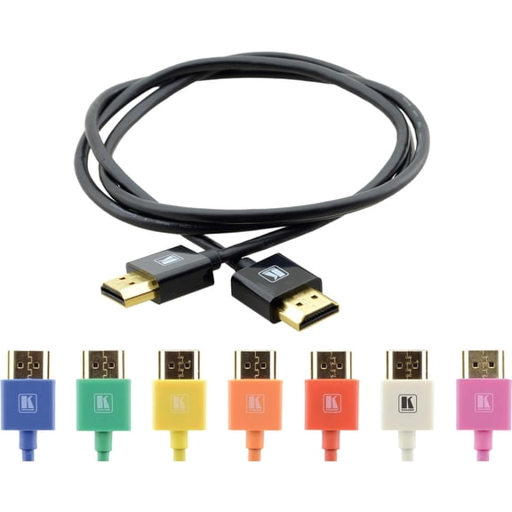 Kramer Electronics C-HM/HM/PICO Ultra-Slim Flexible High-Speed HDMI Cable with Ethernet, Black, 3'