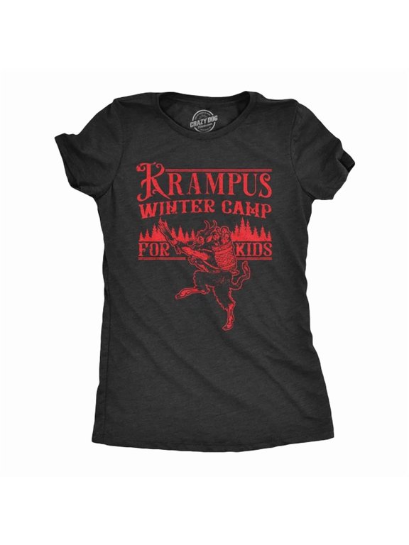 Krampus Camp For Evil Santa Claus Monster Winter Christmas Holiday T-Shirt, Size S-5XL