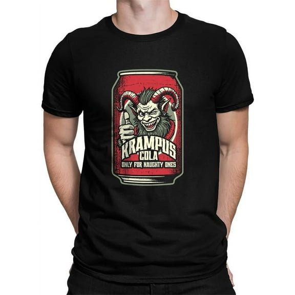 Krampus Can Naughty Dark Christmas Men's Tshirt