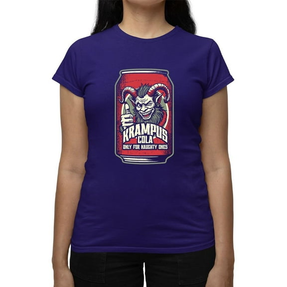 Krampus Can Naughty Dark Christmas Women's T-shirt