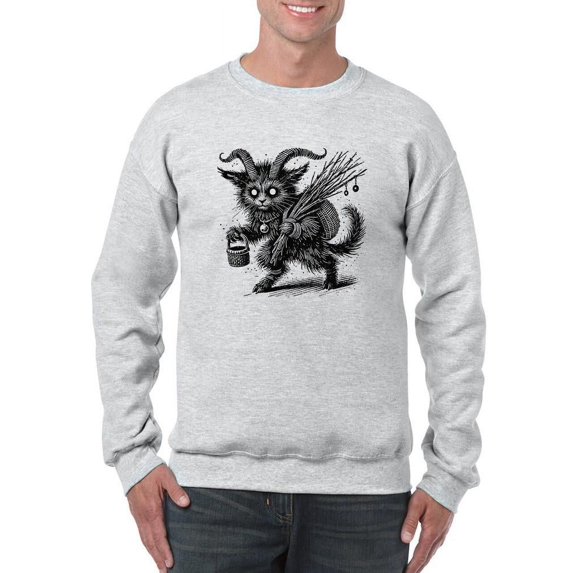 Krampus Cat Creepy Christmas Gift Men's Sweatshirt