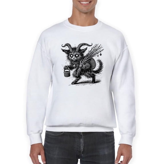 Krampus Cat Creepy Christmas Gift Men's Sweatshirt