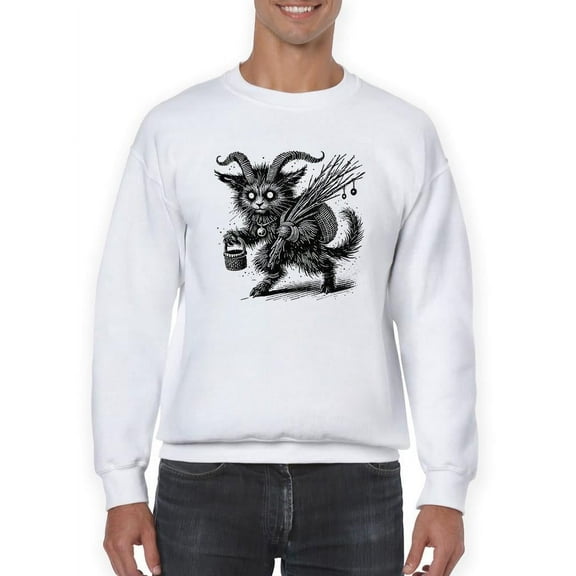 Krampus Cat Creepy Christmas Gift Men's Sweatshirt