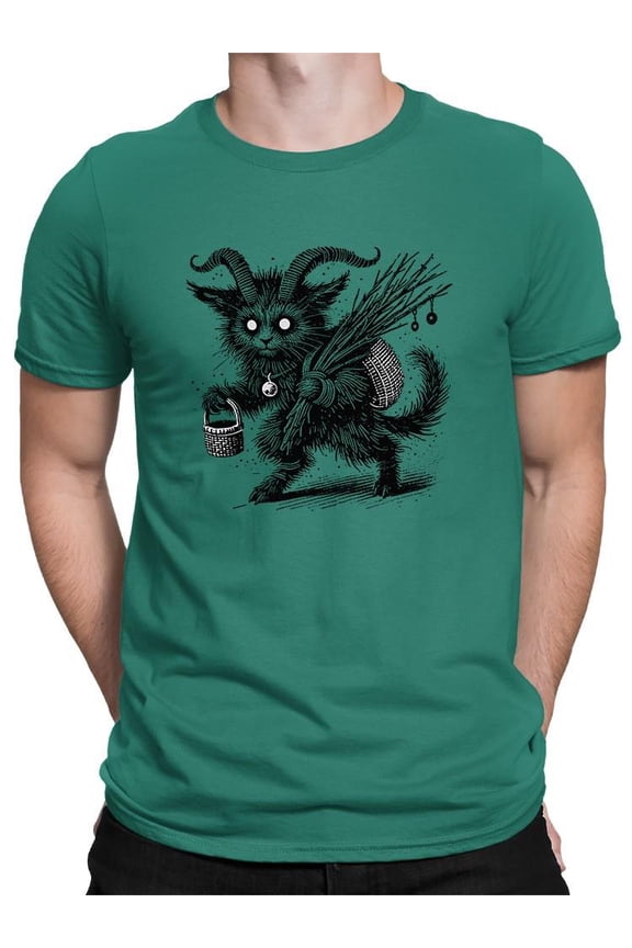Krampus Cat Creepy Christmas Gift Men's T-shirt