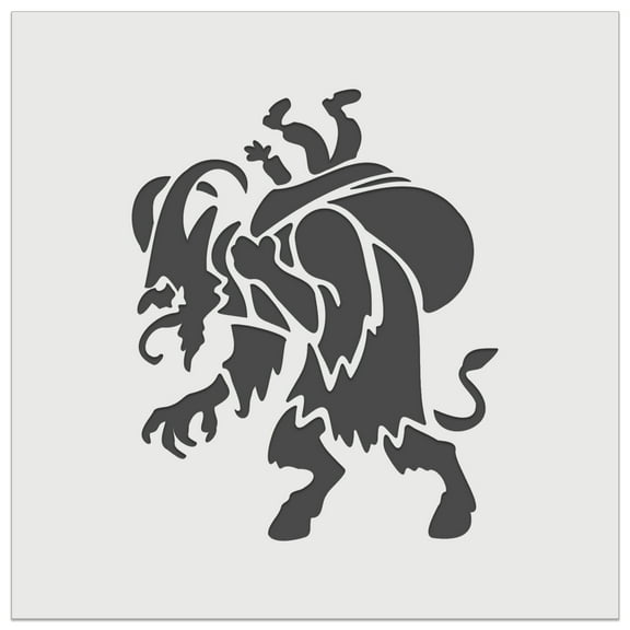Krampus Christmas Monster Demon Devil DIY Cookie Wall Craft Stencil - 3.5 Inch