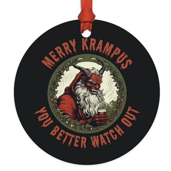 Krampus Christmas Ornament Merry Krampus You Better Watch Out Gothic Horror Tree Decor
