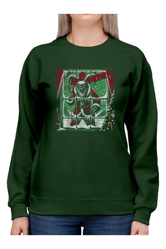 Krampus Creepy Santa Christmas Tee Women's Sweatshirt