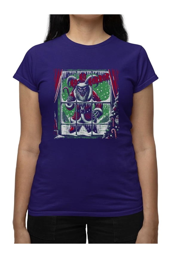 Krampus Creepy Santa Christmas Women's T-shirt
