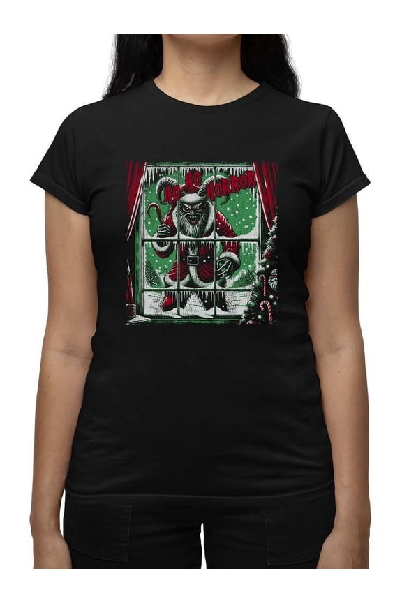 Krampus Creepy Santa Christmas Women's T-shirt