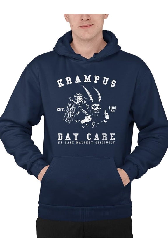 Krampus Day Care Horror Holiday Men's Hoodie