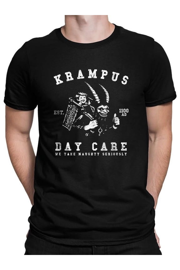 Krampus Day Care Horror Holiday Men's Tshirt