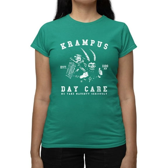 Krampus Day Care Horror Holiday Women's T-shirt