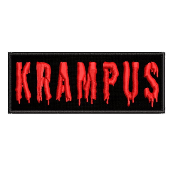Krampus Embroidered DIY Iron on or Sew-on Decorative Patch Badge Emblem Appliques Holiday Stocking Christmas Series