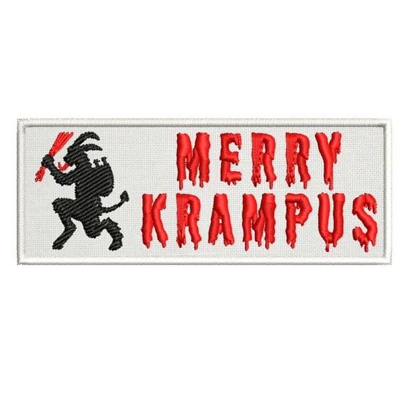 Krampus Embroidered DIY Iron on or Sew-on Decorative Patch Badge Emblem Appliques Holiday Stocking Christmas Series
