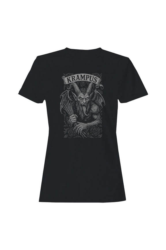 Krampus Gothic Illustration Art Women's T-shirt