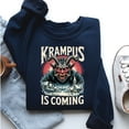 thumbnail image 1 of Krampus Is Coming Gothic Christmas Sweatshirt – Horror Holiday Pullover, Dark Xmas Gift, Nordic Krampus “Gruss Vom Krampus” Crewneck, 1 of 5