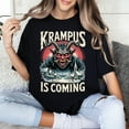 thumbnail image 1 of Krampus Is Coming Shirt – Gothic Christmas T-Shirt, Horror Holiday Tee, Dark Xmas Gift, Scary Festive Crewneck for Krampus Lovers, 1 of 5