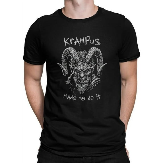 Krampus Made Me Do It Scary Christmas Men's Tshirt