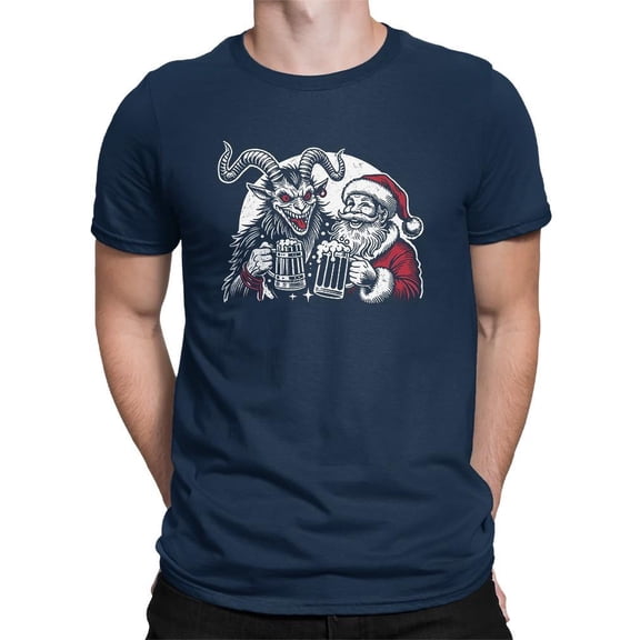 Krampus Santa Beer Naughty Christmas Men's T-shirt