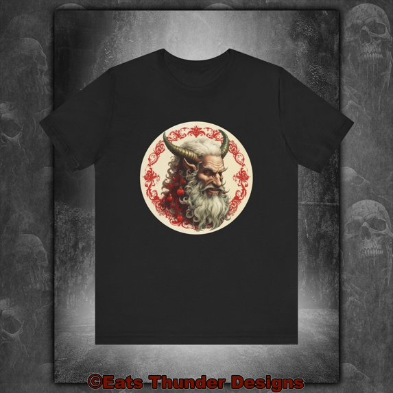 Krampus T-shirt,Christmas,Halloween, Goth,Unisex Short Sleeve Tee