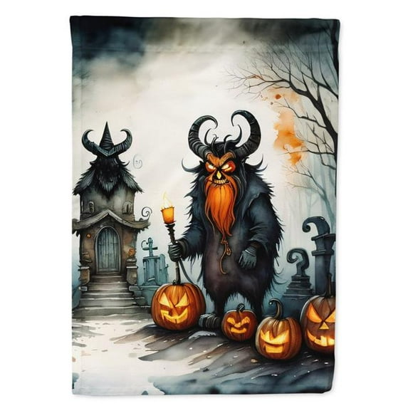 Krampus The Christmas Demon Spooky Halloween House Flag 28 in x 40 in