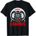 thumbnail image 1 of Krampus Themed Holiday Mischief Inspired Festive Winter Humor Unisex T-Shirt, up to size 5XL, 1 of 2