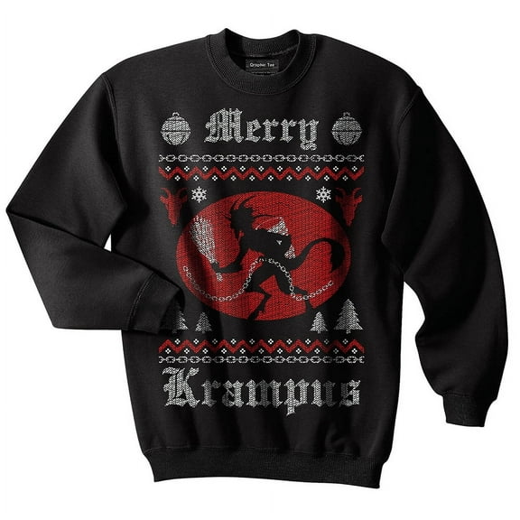 Krampus Ugly Christmas Sweater, Christmas, Saint Nicholas, Chains, Austria, Croatia, Hungary, Germany, Goat