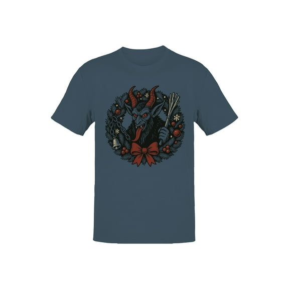 Krampus Wreath Holiday Design Men's T-shirt