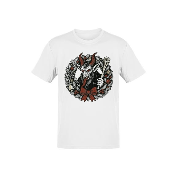 Krampus Wreath Holiday Design Men's T-shirt