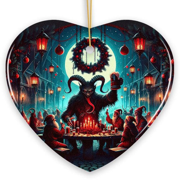 Krampus’s Unholy Revelry Ornament, Dark Folklore Celebration and Spooky Decor