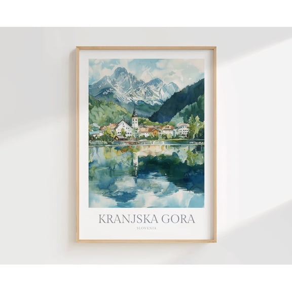 Kranjska Gora Slovenia Travel Poster, Travel Inspired Home, Office And Gallery Wall Decor