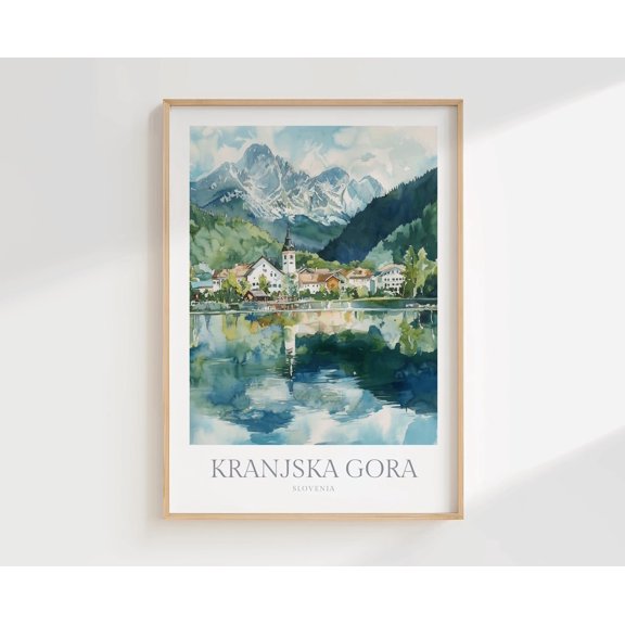 Kranjska Gora Slovenia Wall Art Print, Mountain Travel Decor