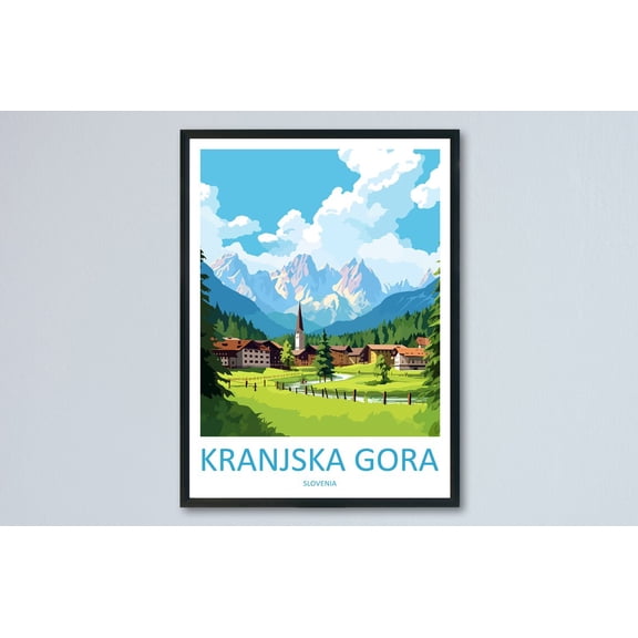 Kranjska Gora Travel Wall Art Scenic Landscape Wall Art Unframed Paper Print