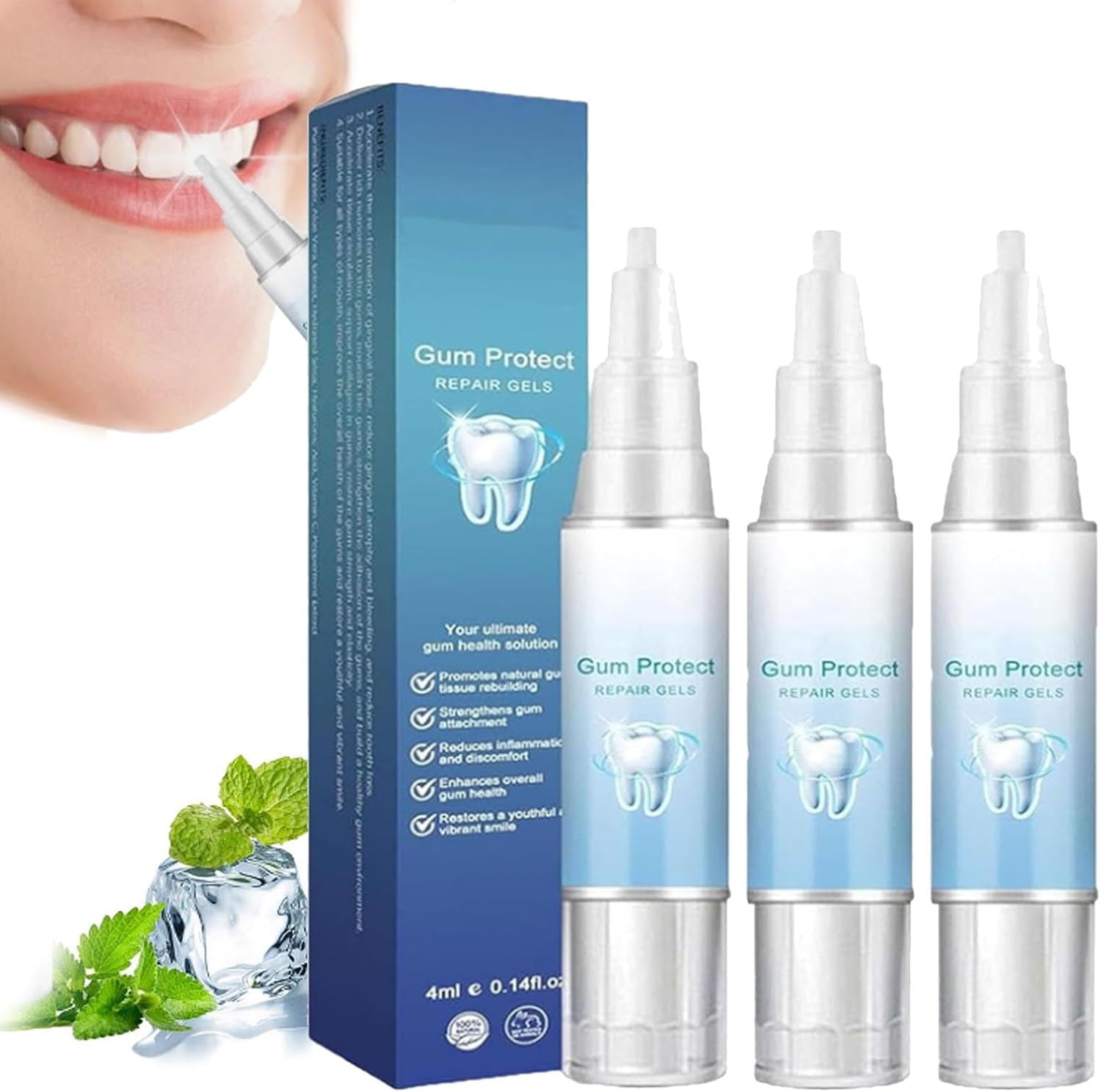 3 Pcs Gum Repair Gel Mullein Gum Repair Gel Mullend Gum Cleaning