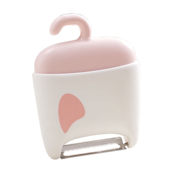 Kraoden 2-in-1 Fruit and Vegetable Cleaning Brush with Peeling Knife, Stainless Steel Portable Outdoor Fruit Scraper, Ergonomic Handle, Rust Resistant, Easy to Clean and Store