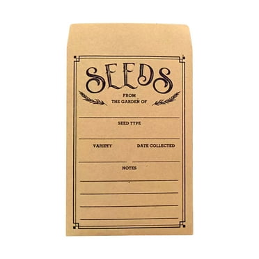Kraoden 20 Pcs Kraft Paper Envelope Seed Envelope Bag Sample Bag Blank Kraft Paper Bag with Double Sided Adhesive