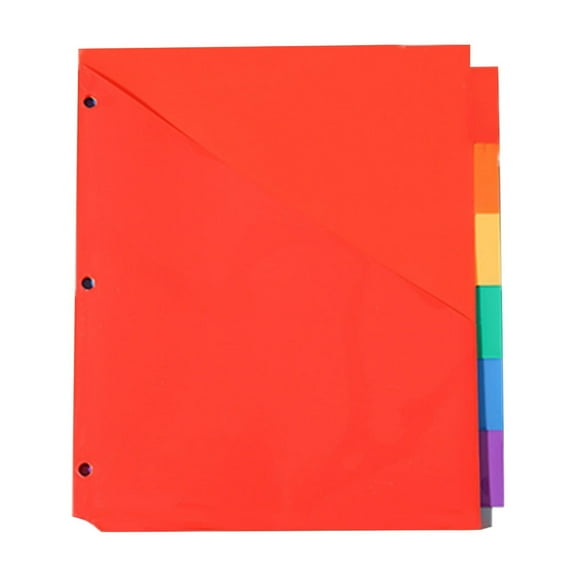 Kraoden 3 Holes Waterproof Frosted Folder Binder Refill, Soft Plastic Inner Pages for Document Storage, Office and Study Organization, Easy Insertion and Removal
