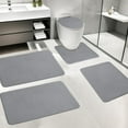 thumbnail image 1 of Kraoden 5 Piece Foam Bath Mat Set, Soft, Comfortable, Water Absorbent, Non-Slip, Machine Washable Bathroom Rugs, Includes Toilet Mats, Easy Dry, Modern Design, 1 of 8