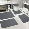 thumbnail image 1 of Kraoden 5 Piece Foam Bath Mat Set, Soft, Comfortable, Water Absorbent, Non-Slip, Machine Washable Bathroom Rugs, Includes Toilet Mats, Easy Dry, Modern Design, 1 of 8
