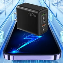 Kraoden 5V 2.4A Power Adapter Charger with 3 Type-C and 2 USB Ports for Mobile Phones, Tablets, Mice, Headphones, Multi-Device Fast Charging Station