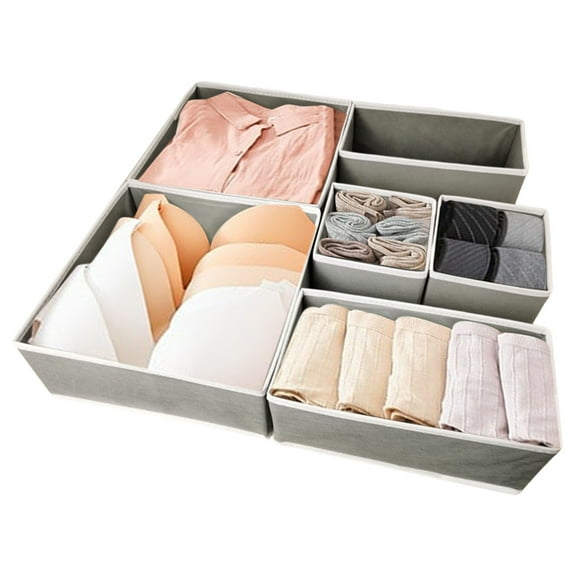 Kraoden 6 Piece Foldable Drawer Wardrobe Storage Box Drawer Style Six Piece Set Foldable Storage Box