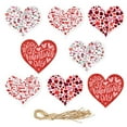 thumbnail image 1 of Kraoden 8 Pcs Paper Gift Tags Heart Shape Gift Tags Hang Tag Valentine's Day Gift Tags with String for Valentine's Day Wedding Mother's Day Thanksgiving Party DIY Wrapping, 1 of 6