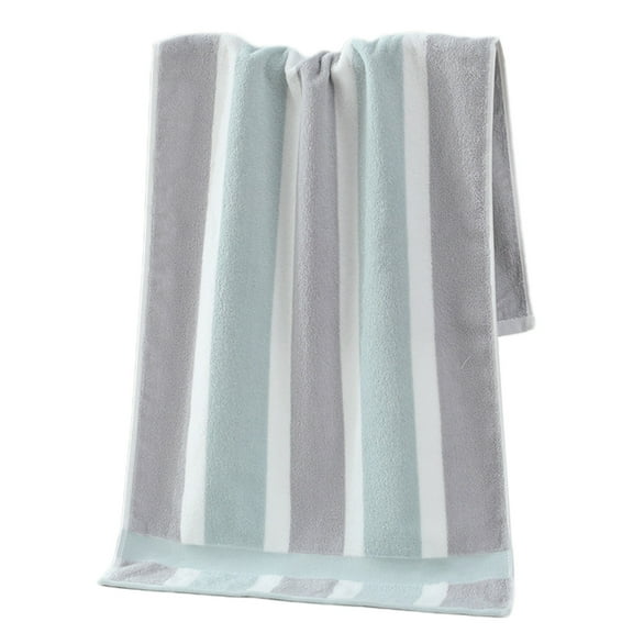 Kraoden Absorbent Soft Striped Towel, Thick C-Cotton Household Towel for Bath, Gym, Beach, Spa, and Camping, High Absorbency, Luxurious Feel, Multi-Purpose Use