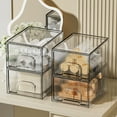 thumbnail image 1 of Kraoden Acrylic Drawer Organizer, Transparent Cosmetic Organizer Storage Box, Non-Slip Base, Removable and Easy to Clean, Versatile for Home and Office, 1 of 7