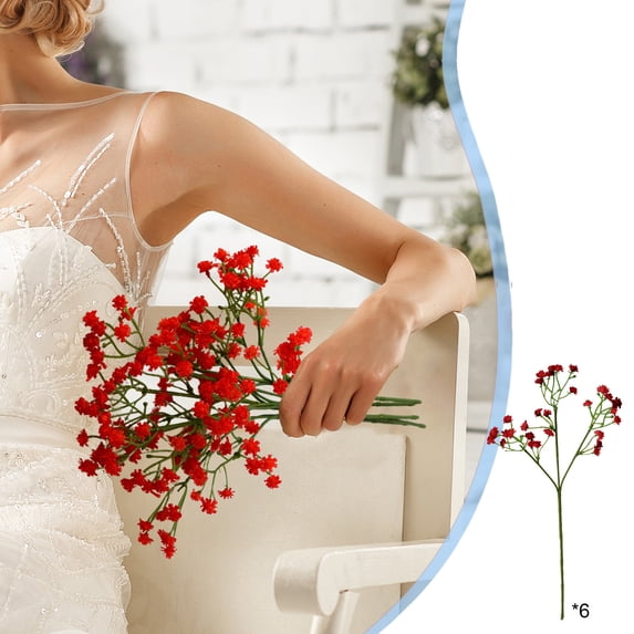 Kraoden Artificial Flower Babys Breath Arrangement, Silk Floral Decor for Weddings, Home, and Photography, Versatile, Maintenance-Free, Elegant Design
