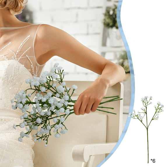 Kraoden Artificial Flower Babys Breath Arrangement, Silk Floral Decor for Weddings, Home, and Photography, Versatile, Maintenance-Free, Elegant Design