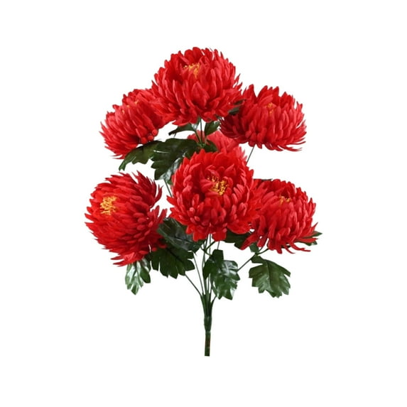 Kraoden Artificial Green Plants, 7 Heads of Dragons Claw Chrysanthemum, Decorative Fake Flower Bouquet for Home, Office, and Commercial Decor, Realistic Simulation and Eco-Friendly